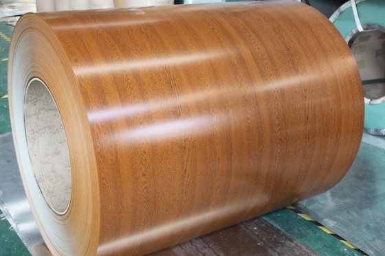 SPCD 3D Wooden Prints PPGI Color Coated Roofing Sheet Wood Grain Printing