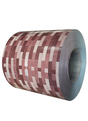 Brick Pattern Steel Coil PPGI Color Coated For Prefab House And Fencing